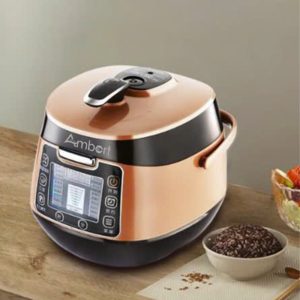 AB3209NBRW - Nồi Cơm Áp Suất Điện Tử Cao Tần Ambert, công suất 900W, dung tích 5 lít – Màu Đen Nâu